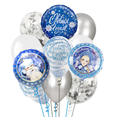 Букет С Новым годом! Дед Мороз и Снегурчка 11 шт