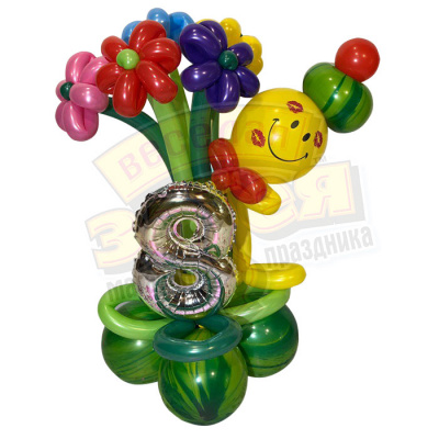 Фигура из шаров Букет с цифрой Фигура из шаров Букет с цифрой
