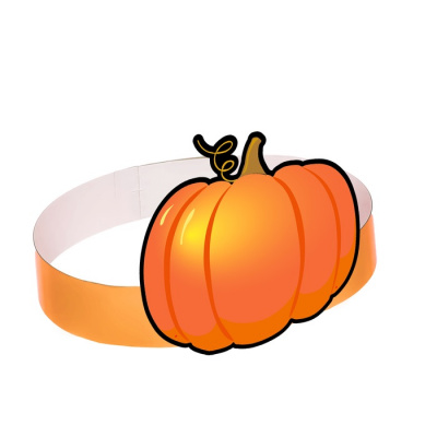 Маска - ободок картон Тыква 1 шт