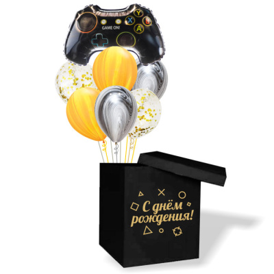 Букет Шары в коробке Джойстик геймпад 7 шт Букет Шары в коробке Джойстик геймпад 7 шт