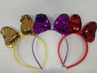 К Ободок Бант пайетки микс 1 шт