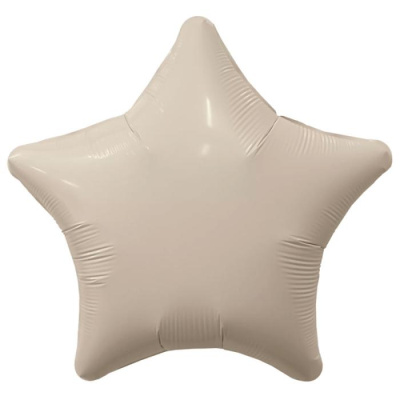 Шар фольга без рисунка Звезда 19" Мистик крем (Ag)
