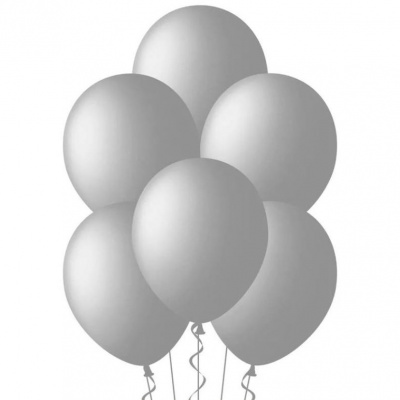 Букет Шары Пастель серые 35 см 1 шт