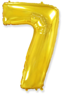 Шар Цифра мини 7 золото 41 см (FM)