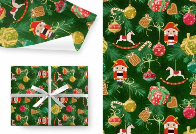 Бумага глянцевая Щелкунчик 99*68 см 1 шт   Бумага глянцевая Щелкунчик 99*68 см 1 шт