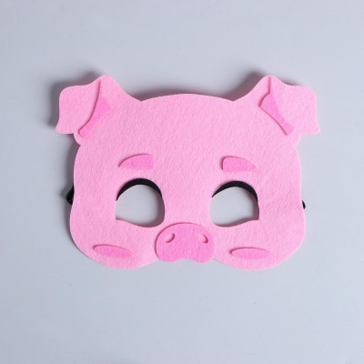 Маска фетр Хрюшка 1 шт  Маска фетр Хрюшка 1 шт