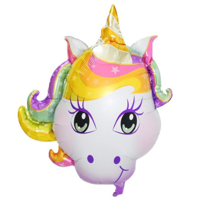 Шар фольга Фигура Голова Единорога (ВЗ) Шар фольга Фигура Голова Единорога (ВЗ)