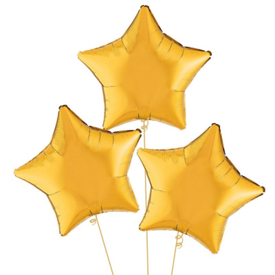 Шар фольга с гелием Звезда золотая 46 см 1 шт