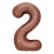 Шар Цифра 2 шоколад 81 см Шар Цифра 2 шоколад 81 см