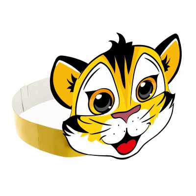 Маска - ободок картон Тигренок 1 шт