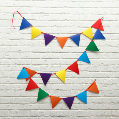 Гирлянда-вымпел Радужная 400 см 1 шт Гирлянда-вымпел Радужная 400 см 1 шт