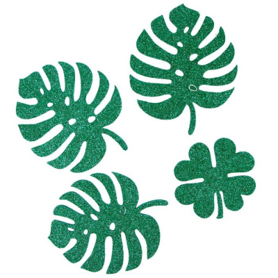 Набор украшений Монстеры+клевер на скотче 4 шт Набор украшений Монстеры+клевер на скотче 4 шт