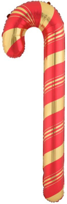 Шар фольга Фигура Леденец трость Крас/Зол (FL) под воздух 74 см Шар фольга Фигура Леденец трость Крас/Зол (FL) под воздух 74 см