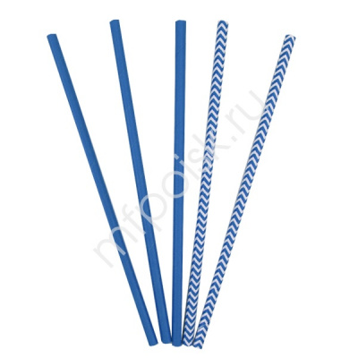 Трубочки для коктейля ПБ Синие 12 шт Трубочки для коктейля ПБ Синие 12 шт