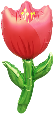 Шар Фигура Мини Тюльпан красный 1 шт Шар Фигура Мини Тюльпан красный 1 шт