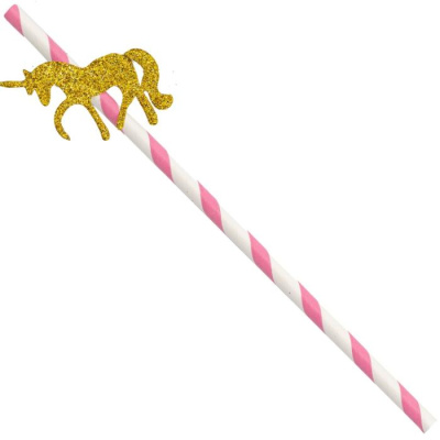 Трубочки для коктейля Веселая Затея Единорог блеск 8 шт Трубочки для коктейля Веселая Затея Единорог блеск 8 шт