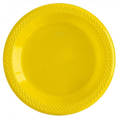 Тарелка Делюкс Желтая пластик 15 см 10 шт