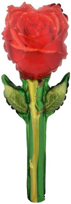 Шар Фигура Мини Роза махровая красная 1 шт Шар Фигура Мини Роза махровая красная 1 шт