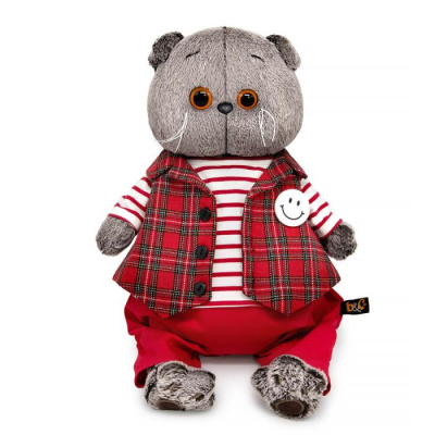 Мягкая игрушка Басик в красно-белом комплекте 25 см 1 шт  Мягкая игрушка Басик в красно-белом комплекте 25 см 1 шт