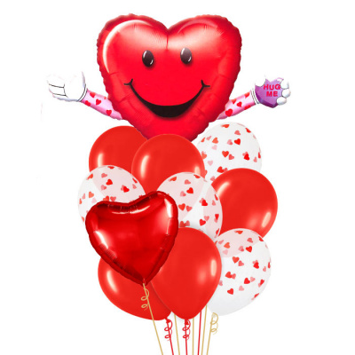 Букет Любовь и объятия! Воздушные сердца 11 шт