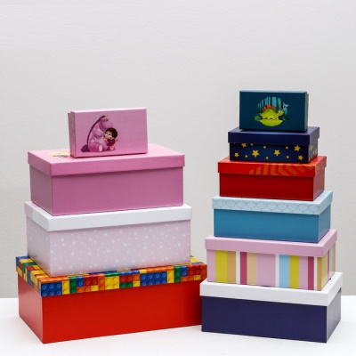 Коробка прямоуг Детство №4 18*11*6.5 см рис микс 1 шт