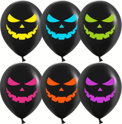К 12" Пастель Тыквы яркие флуор. черные 25 шт К 12" Пастель Тыквы яркие флуор. черные 25 шт
