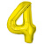 Шар Цифра 4 золото Слим 100 см (FM) Шар Цифра 4 золото Слим 100 см (FM)