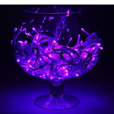 Гирлянда 5 м нить белая улич LED50-220V фиолет 1 шт Гирлянда 5 м нить белая улич LED50-220V фиолет 1 шт