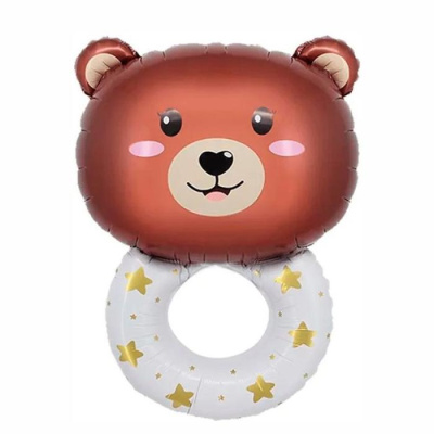 Шар фольга Фигура Мишка погремушка (Веселуха) Шар фольга Фигура Мишка погремушка (Веселуха)