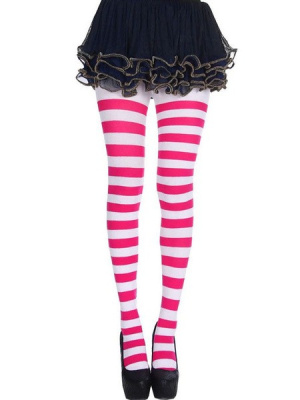 Карнавальный аксессуар Ножки розово-белая полоска 1 шт Карнавальный аксессуар Ножки розово-белая полоска 1 шт