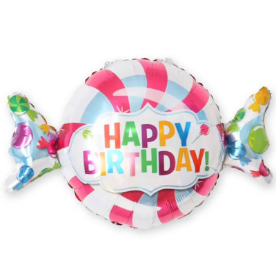 Шар фольга Фигура Конфета С ДР (FL)