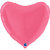 Шар фольга без рисунка Сердце 36" пастель Bubble Gum (Gr) в уп.