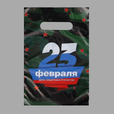 Пакет п/э 23 февраля 20*30 см 1 шт