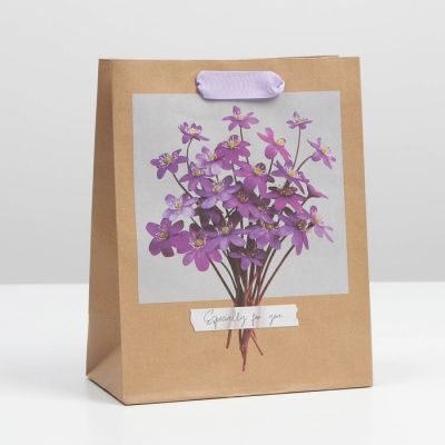 Пакет крафт Букет для тебя 18*23*8 см 1 шт
