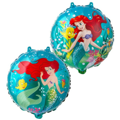 Шар Круг фольга 18" Русалочка Ариэль 2 стороны