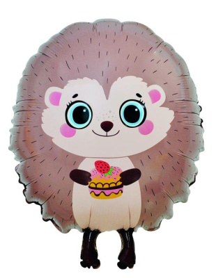 Шар фольга Фигура Ежик с кексиком (FL) Шар фольга Фигура Ежик с кексиком (FL)