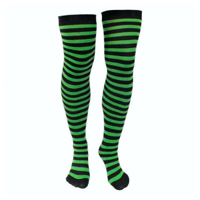 Карнавальный аксессуар Ножки черно-зеленая полоска 1 шт Карнавальный аксессуар Ножки черно-зеленая полоска 1 шт