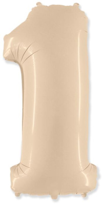 Шар Цифра 1 кремовая 102 см (FM) Шар Цифра 1 кремовая 102 см (FM)