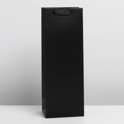 Пакет для бутылки черный 13*36*10 см 1 шт