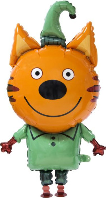 Шар Фигура ходячий фольга Три кота Компот 109 см