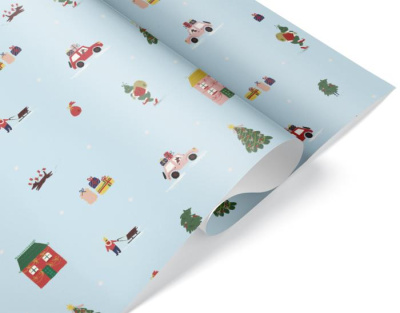 Бумага глянцевая Новогоднее настроение 70*100 см 1 шт