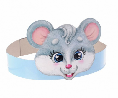 Маска - ободок картон Мышка 1 шт Маска - ободок картон Мышка 1 шт