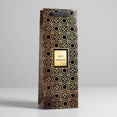 Пакет для бутылки Best wishes 13*36*10 см 1 шт
