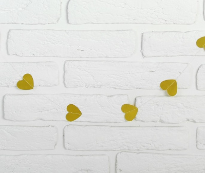 Гирлянда Сердечки золото 200 см 1 шт